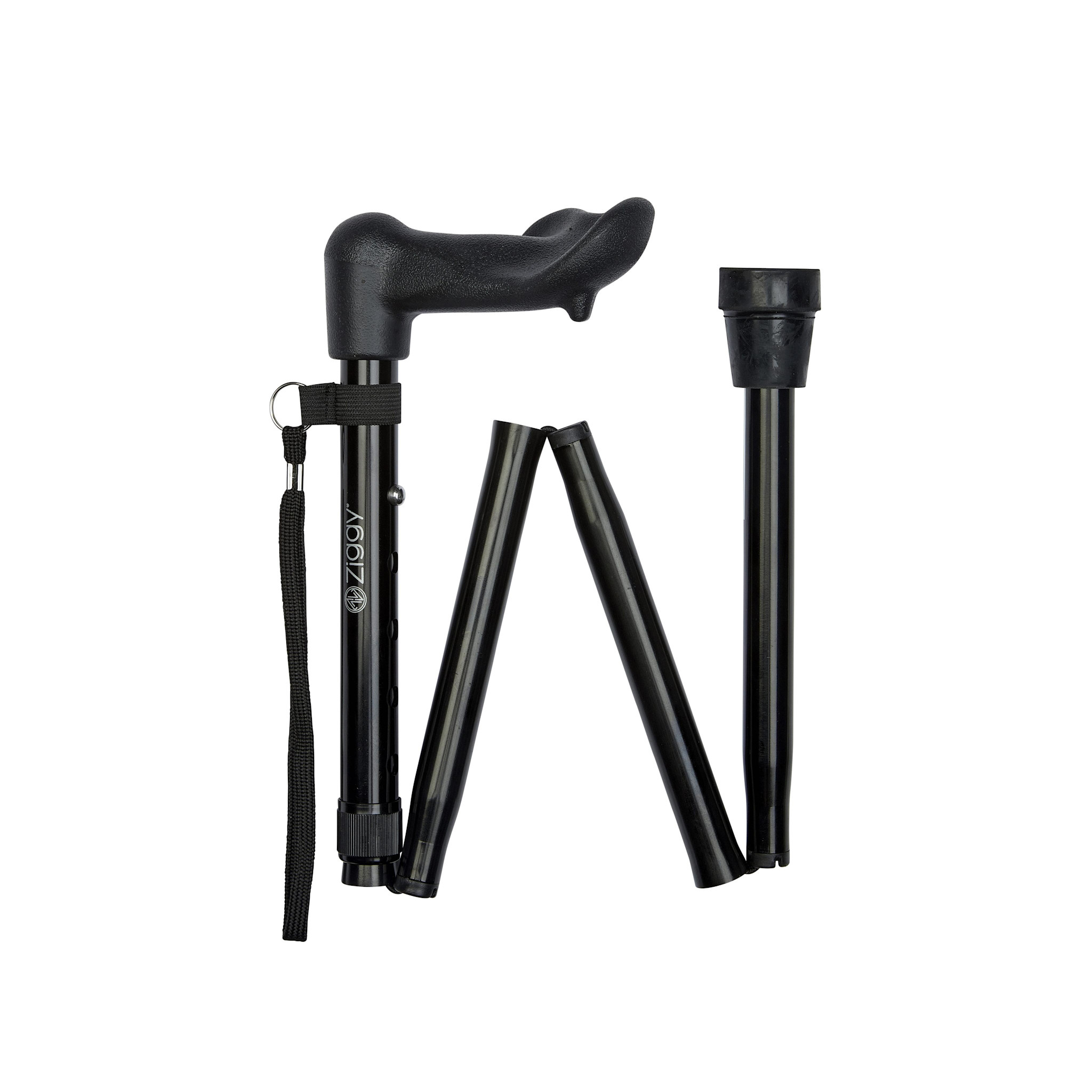WalkEasy Folding cane with anatomic grip, RIGHT hand
