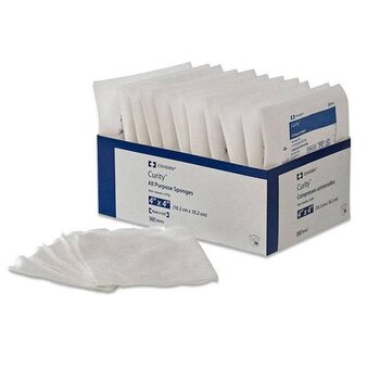 Covidien Curity Non-Woven All Purpose Sponge  4"X 4"6 Ply Bx/50 single