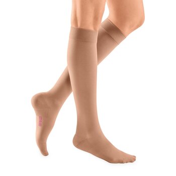 Mediven Mediven Plus Compression Stockings 20-30mmHg Caramel 3 Calf Petite Ex. Wide w/Silicone
