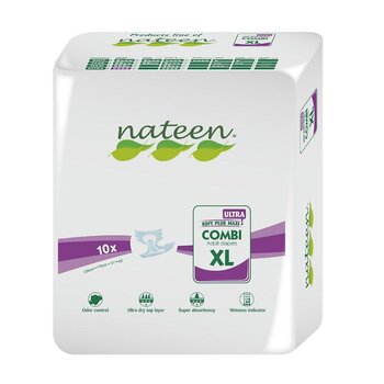nateen Nateen Combi X Ultra Large Briefs bag of 10