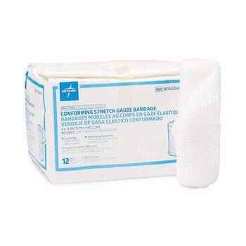 MedLine Medline Conforming Stretch Gauze Bandage; 2" x 75" (5.08 cm x 190.5 cm) Non-Sterile Single