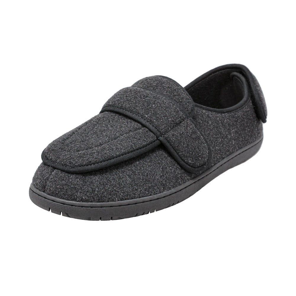 Foamtreads Foamtreads Doctor 2 Men's Adjustable Slippers — Black, Extra Depth