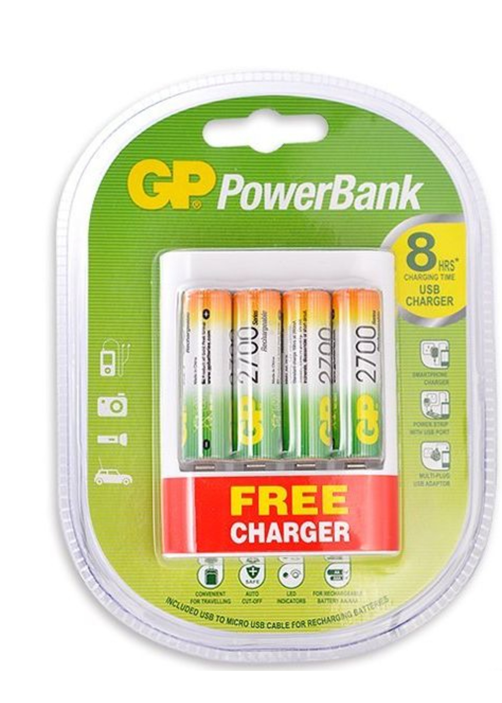 GP GP Battery Charger w/4 AAA Battery