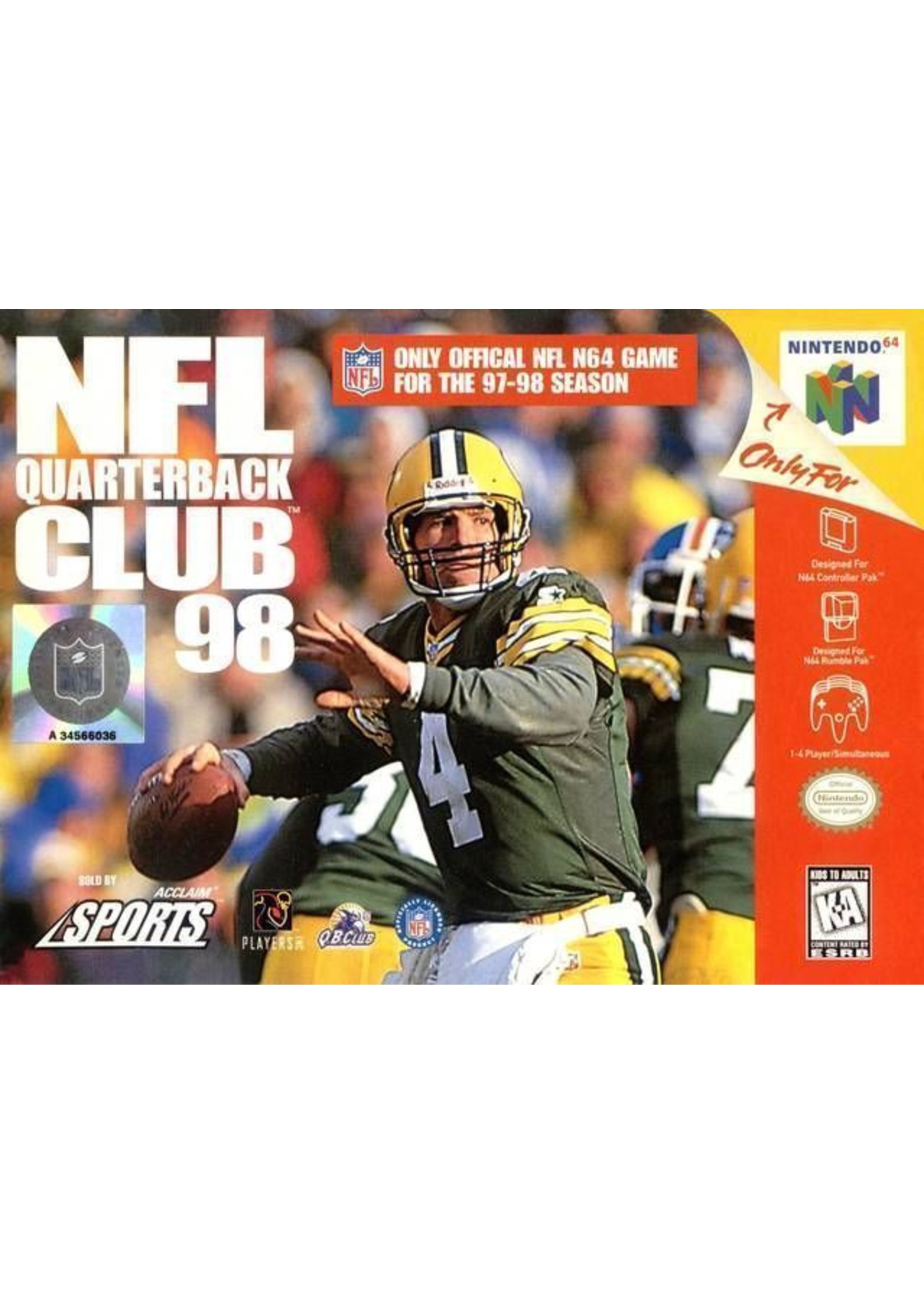 NFL Quarterback Club 98 - N64 PrePlayed - PLAY Barbados