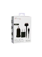 Vivitar Infinite USB 1a Wall Charger + Car Chager + Micro USB + 30 pin Apple Cable