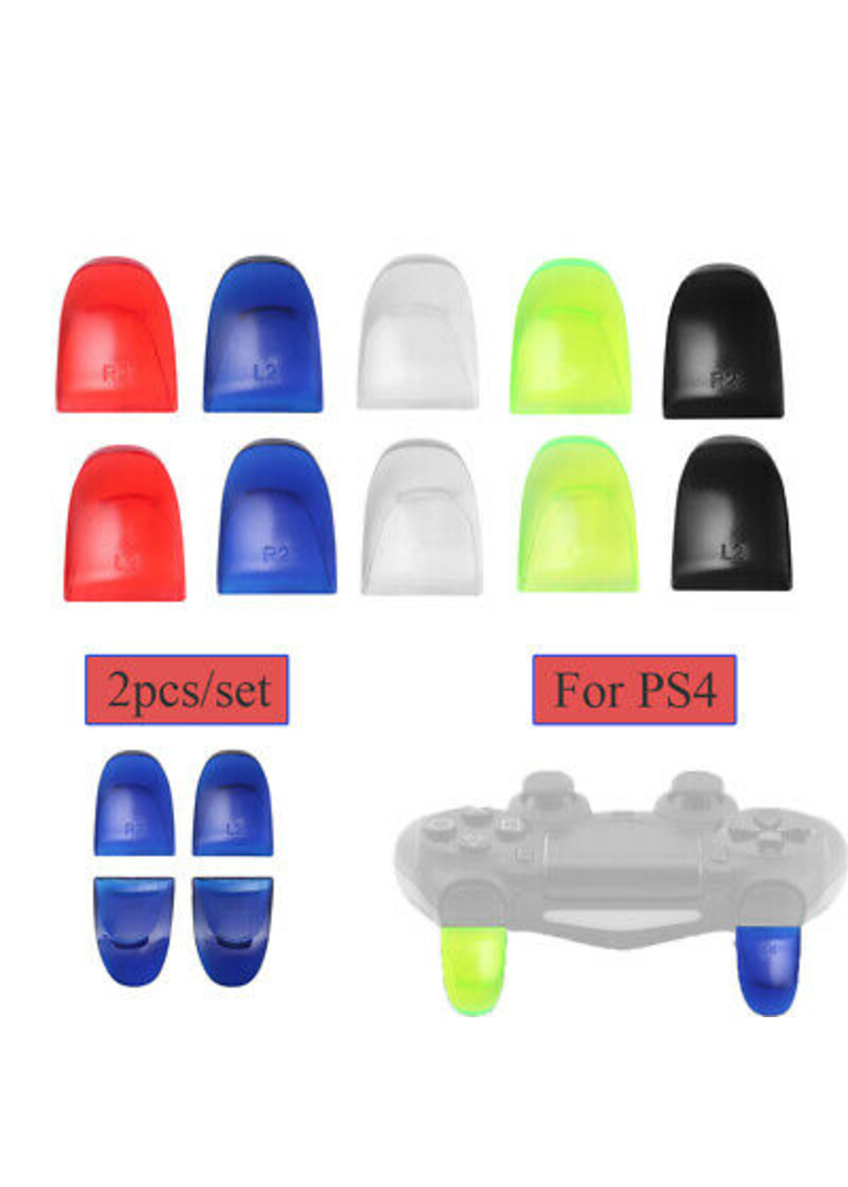 ACC-PS4 Pro Trigger Extenders 2G (CUH-ZCT2) (Blue / Red)