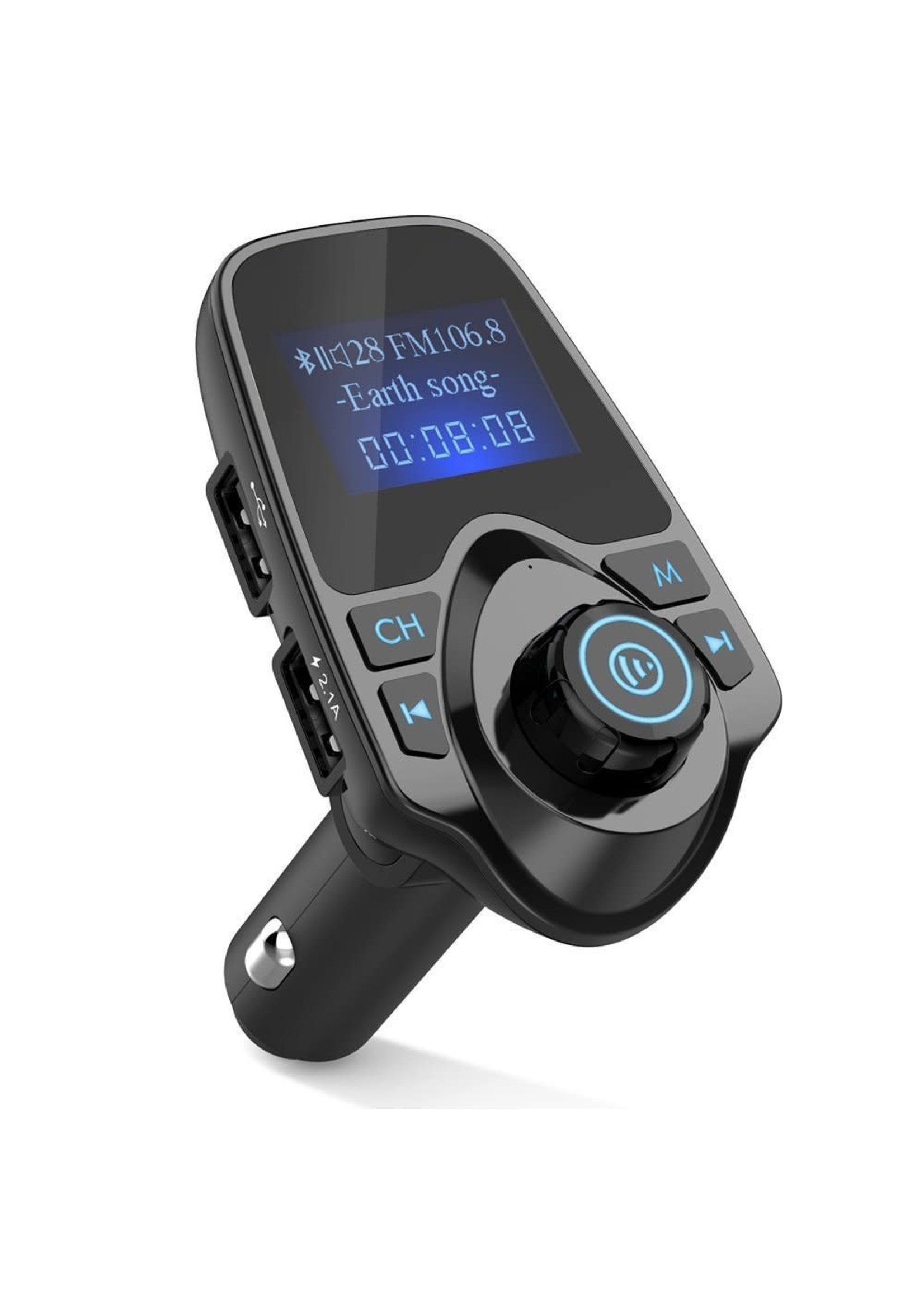 Bluetooth 5.3 FM Transmitter for Car w/Type C+USB Charger