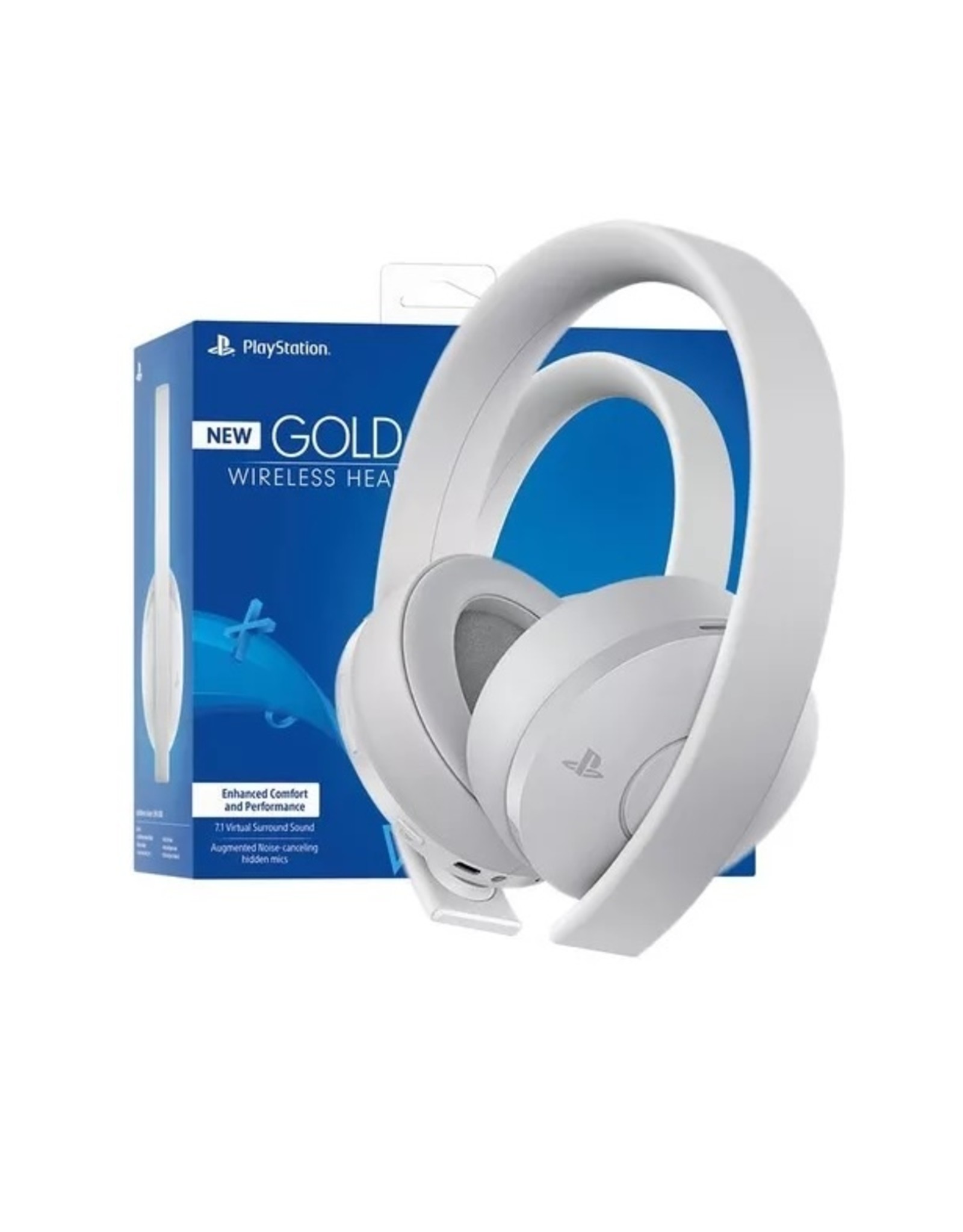 sony gold headset white