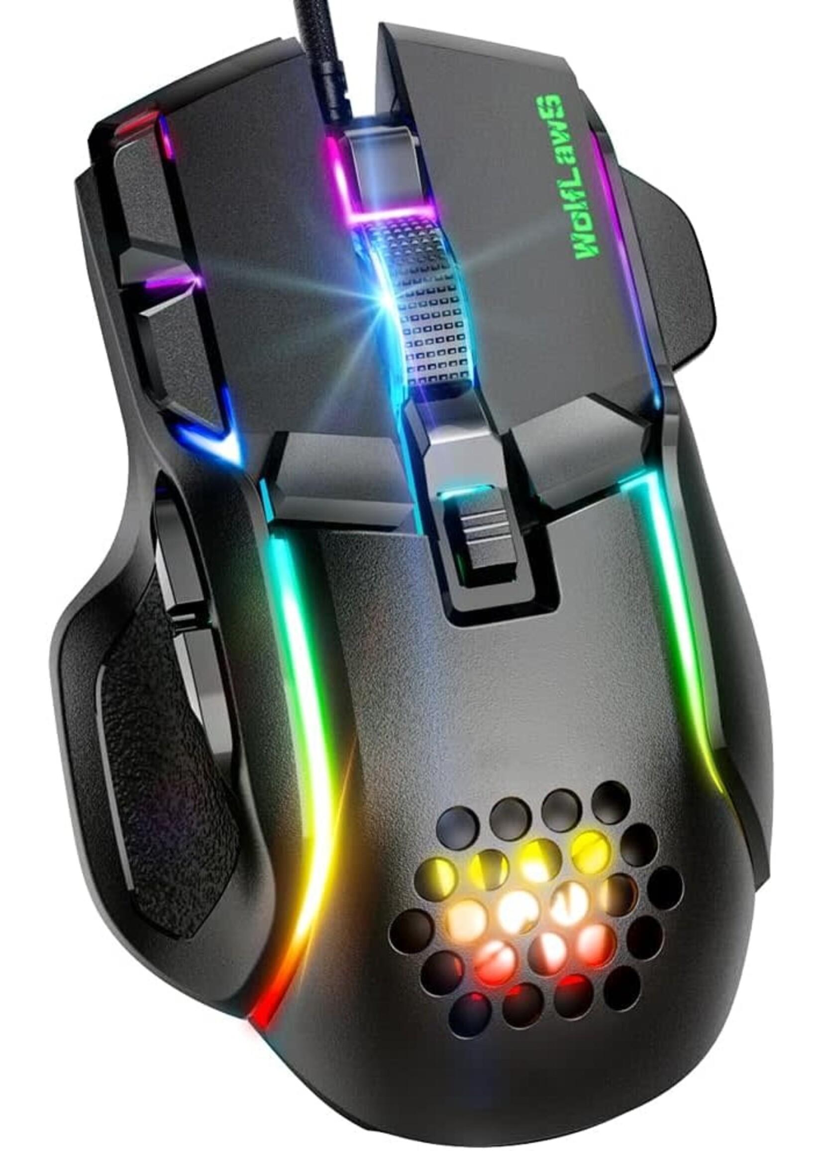 WolfLawS  Wired 10 button Backlit Gaming Mouse
