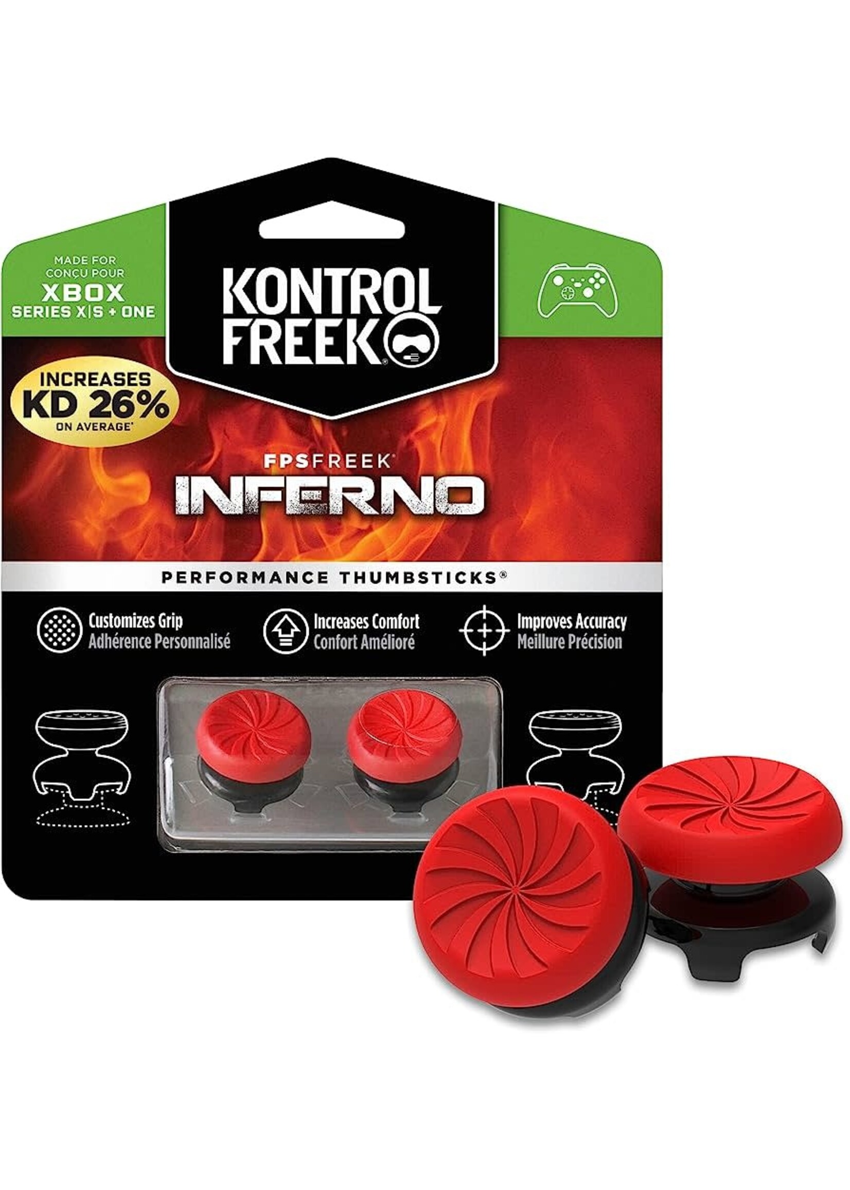 KontrolFreek XBOX ONE FPS  Inferno 1 mid 1 High Rise Thumb Grip Analog Cover