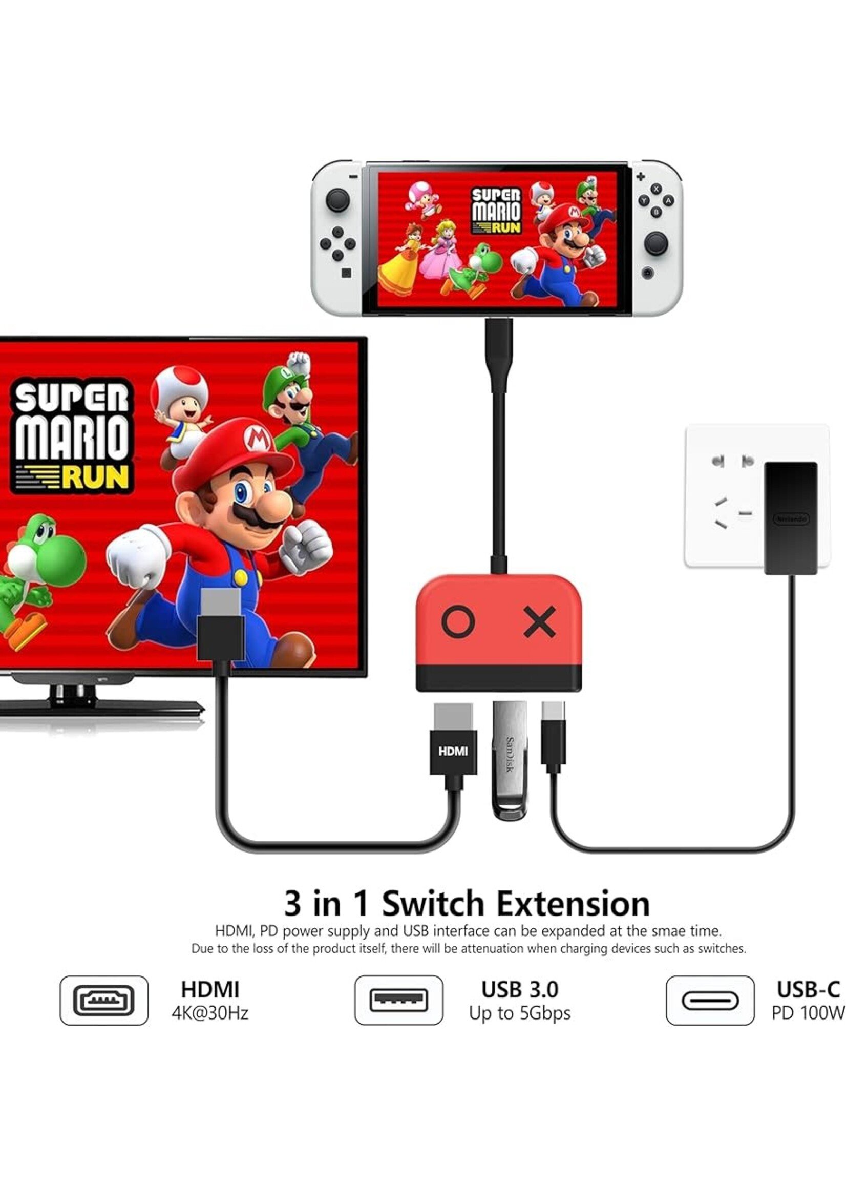 Nintendo Switch 3 in 1 Charging Dock w/HDMI