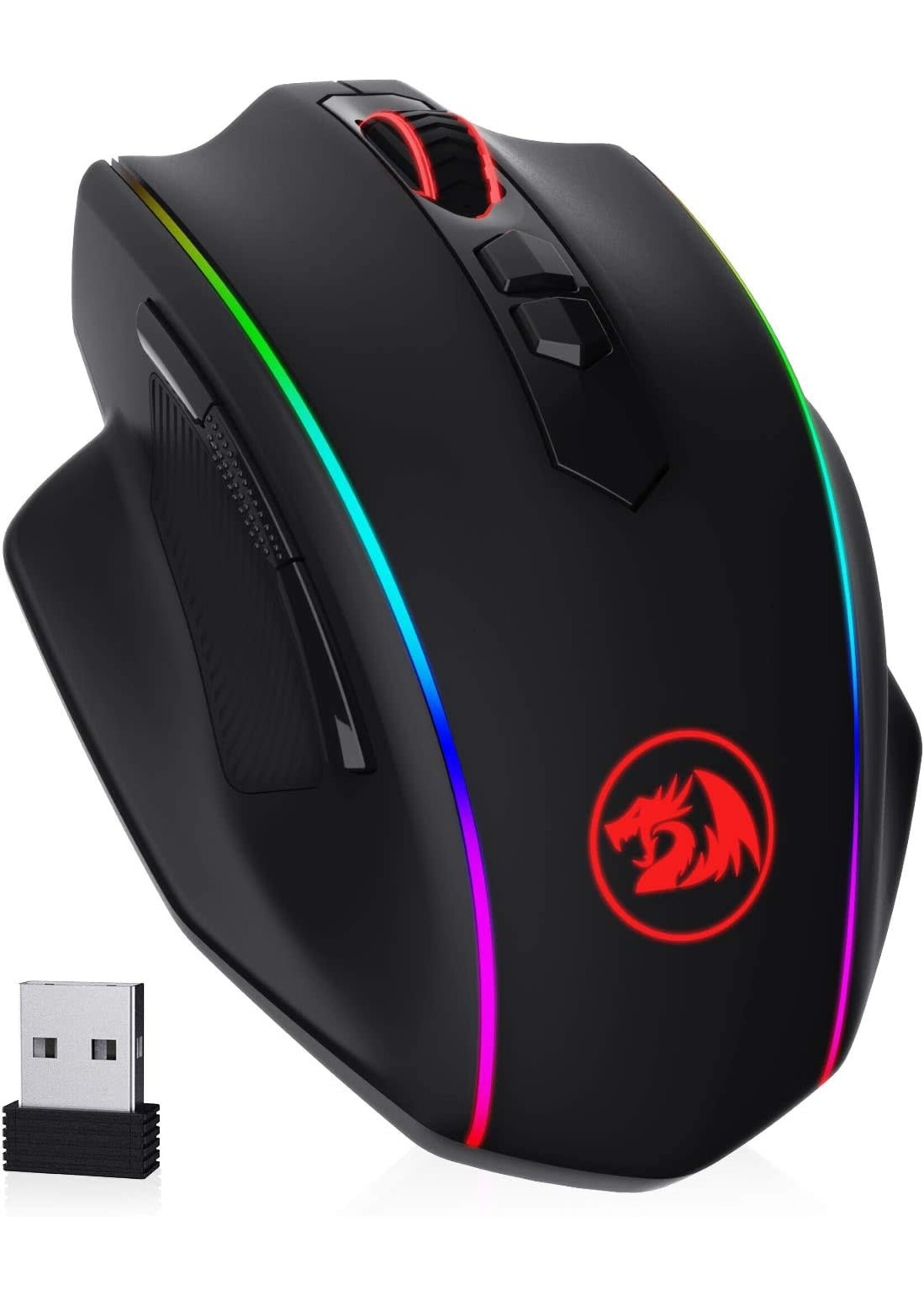 Redragon M810 Taipan Pro Wired/Wireless Gaming Mouse 7 Button Adjustable 10000 DPI