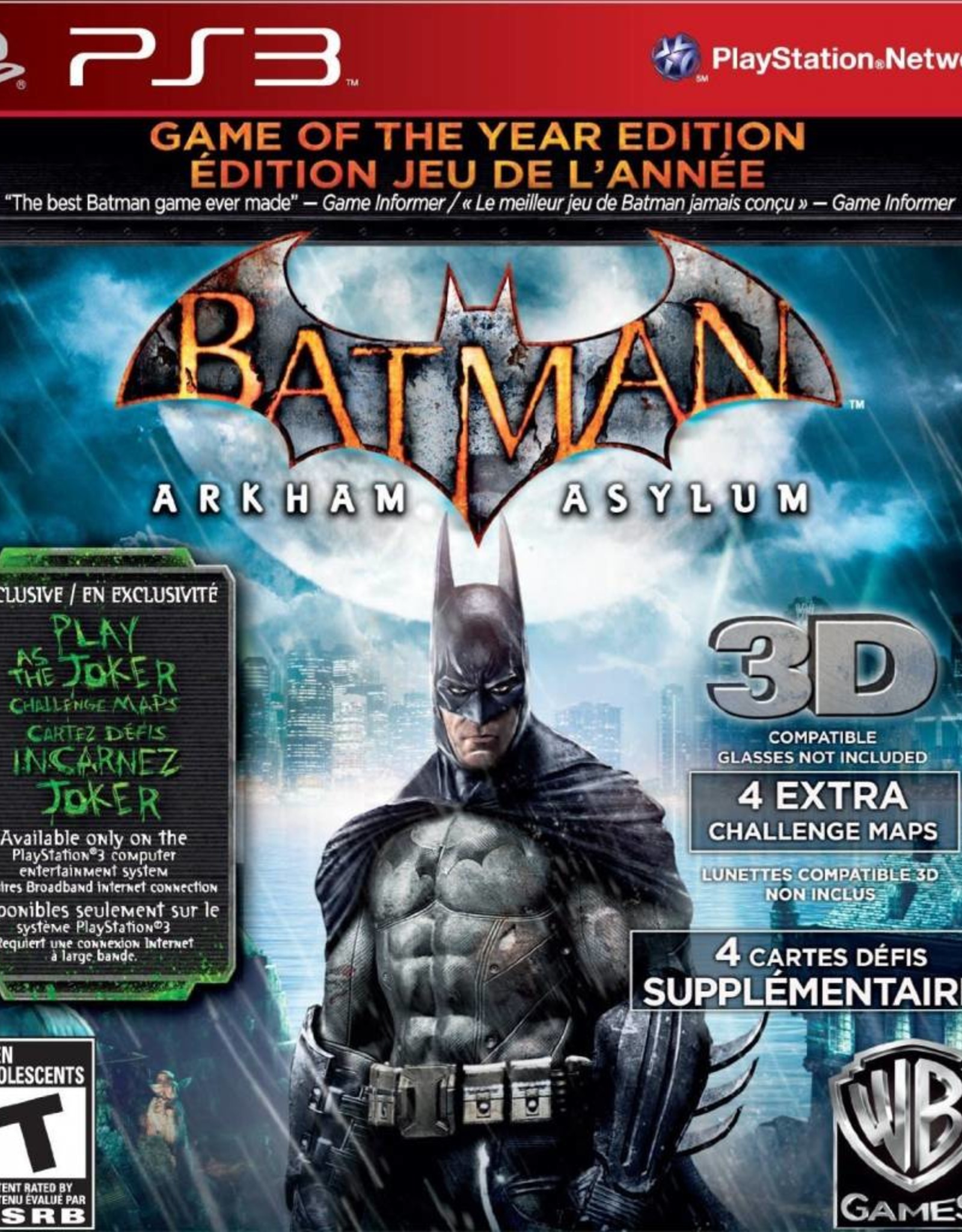 Batman Arkham Asylum Game Of The Year Edition Ps3 New Play Barbados