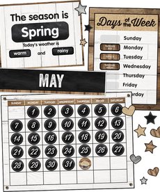 Industrial Chic Calendar Bulletin Board