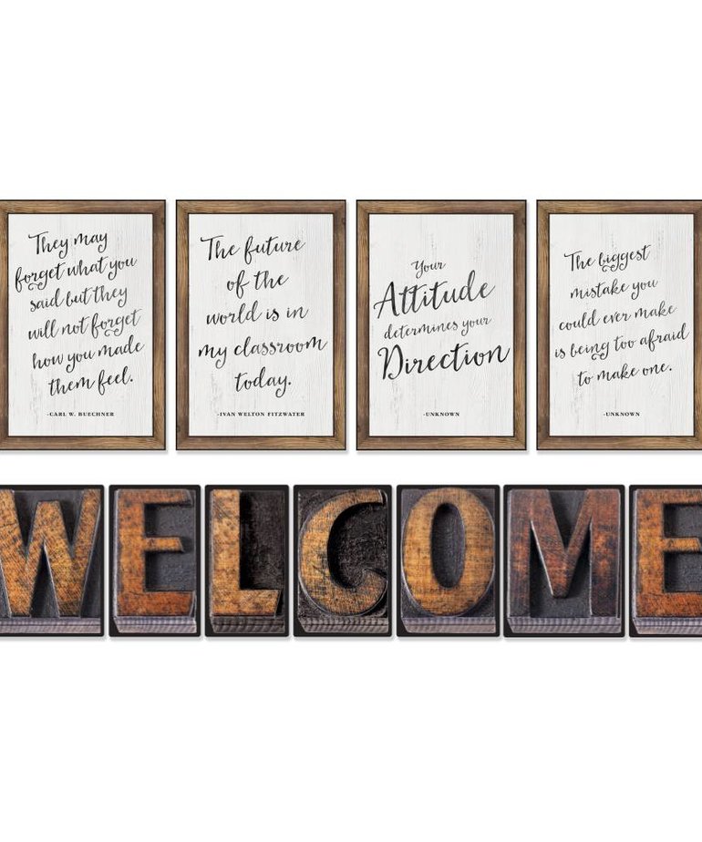 Industrial Chic Welcome Bulletin Board