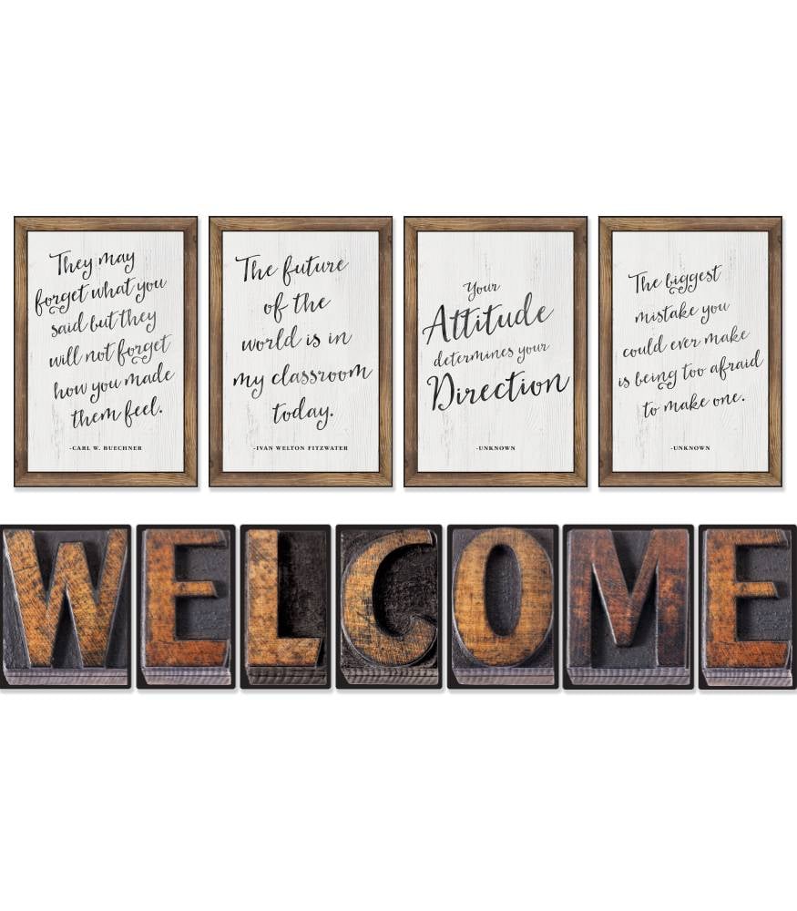 Industrial Chic Welcome Bulletin Board