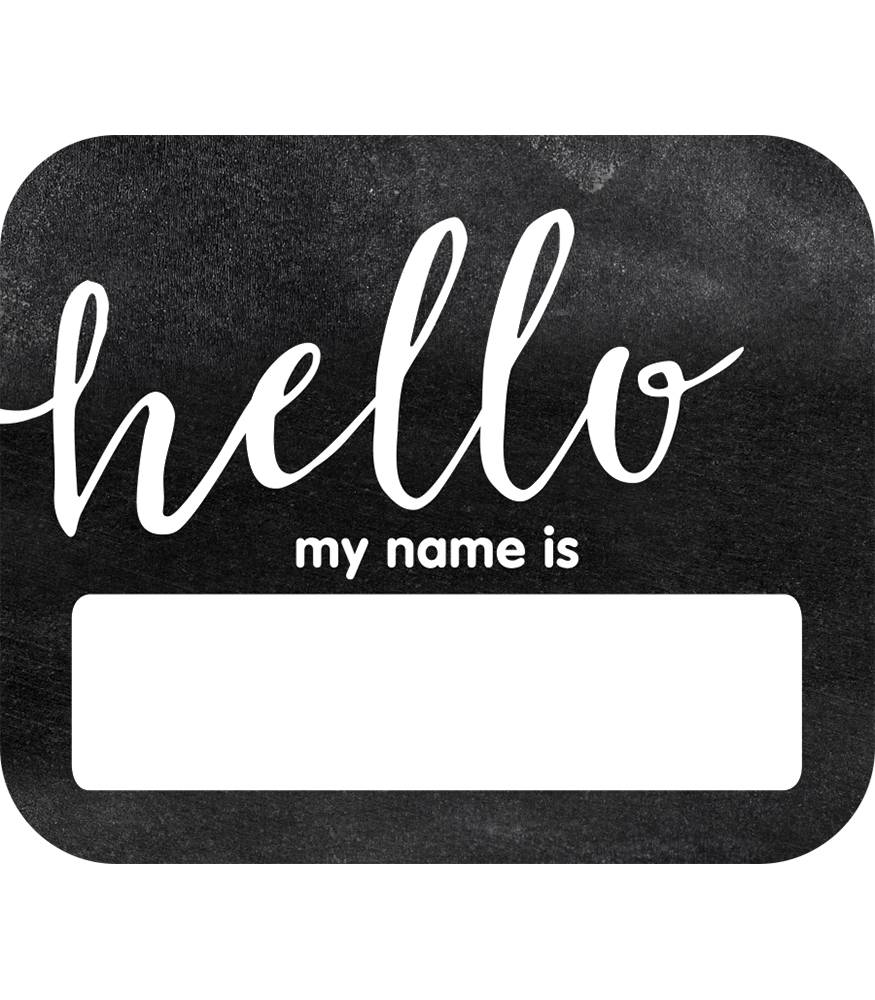 Industrial Chic Hello Name Tags