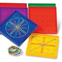 Learning Resources 5" Double-Sided Assorted Geoboards, Set Of 6