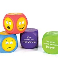 Learning Resources Emotion Cubes Set Of 4 (Questions And Emoji)