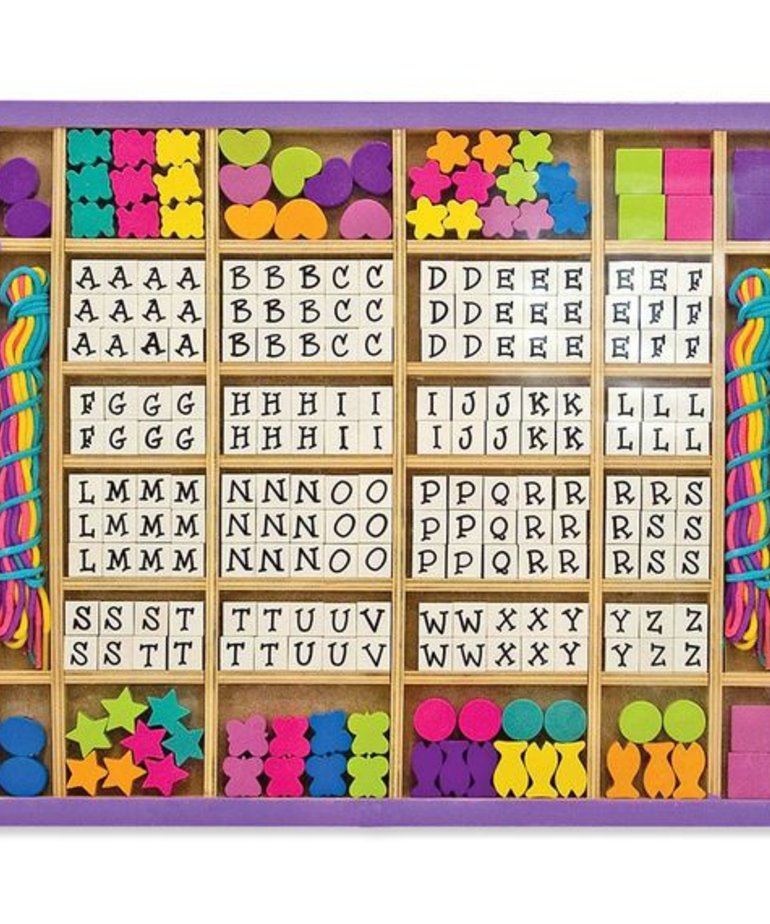 Melissa & Doug Wooden Alphabet Beads