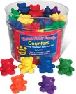 Learning Resources Three Bear Family Weighted Rainbow Counters, Set of 96