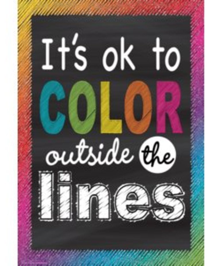 It's OK to Color Outside the Lines-Poster