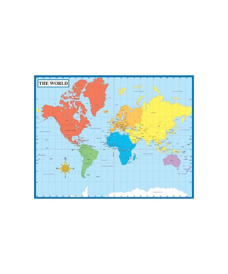 Map of the World Laminated Chartlet