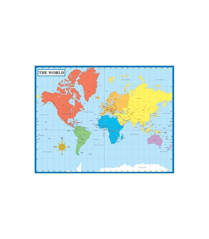 Map of the World Laminated Chartlet