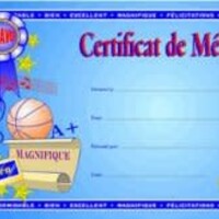 French Certificate Pad- Certificat de merite