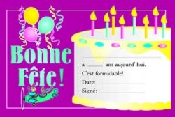 French Certificate Pad - Bonne Fete