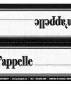 French Name Plates - Je m'appelle