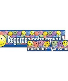French Banner and Trim Combo - "Regardez notre travail & bonjour, etc"