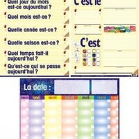 French Calendar Pals Laminated