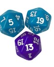 20 sided dice(turquoise,purple)