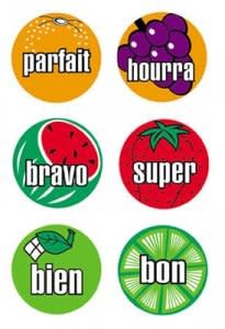 French Mini Fruit Stickers