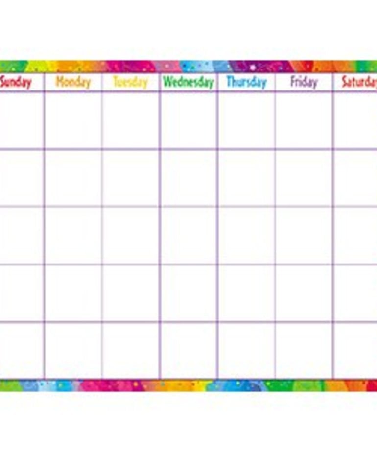 Color Splash Write On/Wipe Off Calendar