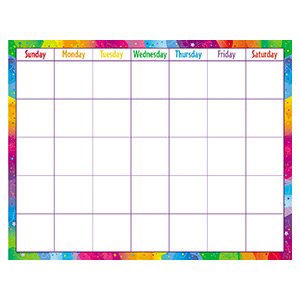 Color Splash Write On/Wipe Off Calendar