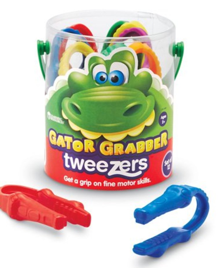 Learning Resources Gator Grabber Tweezers, Set of 12