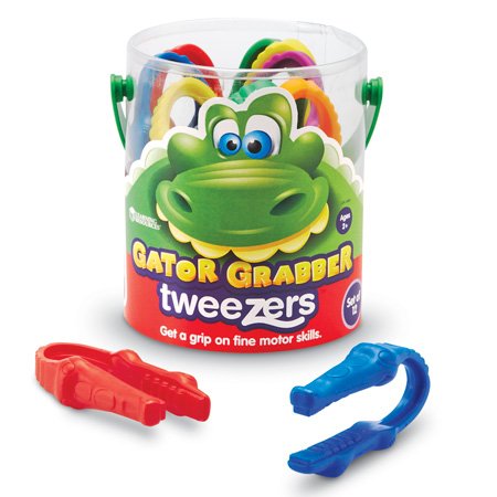 Learning Resources Gator Grabber Tweezers, Set of 12