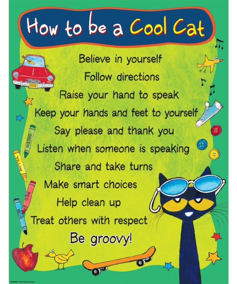 Pete the Cat How to Be A Cool Cat Chart