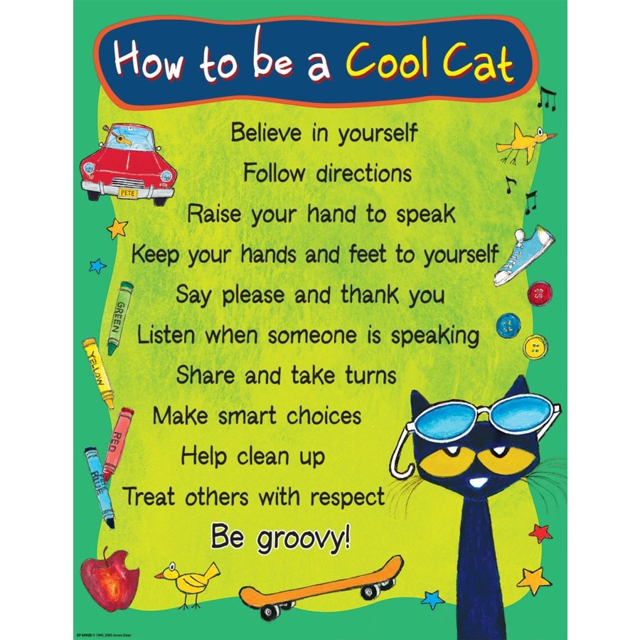 Pete the Cat How to Be A Cool Cat Chart