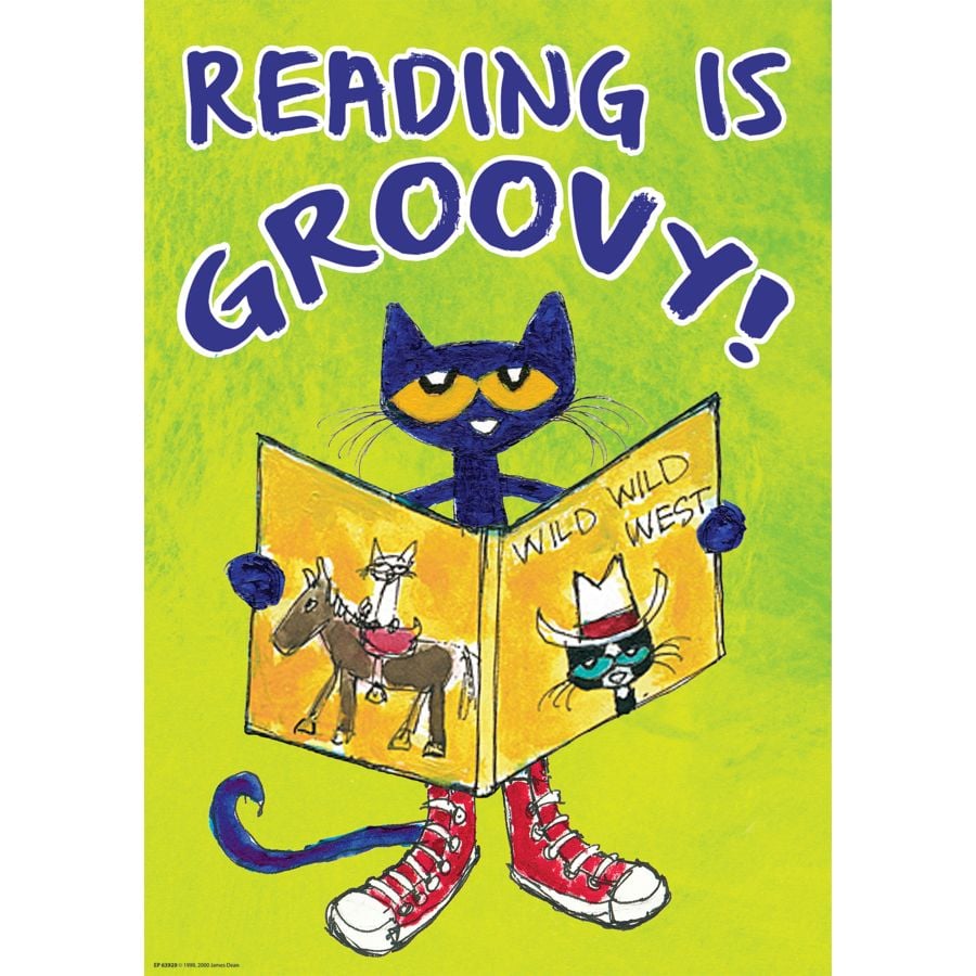 Pete the Cat Reading is Groovy poster