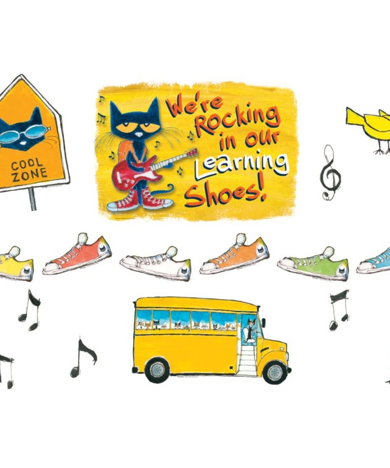 Pete the Cat We're Rocking in Our Learning Shoes..Bulletin Board