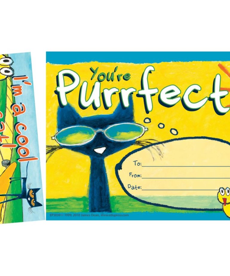 Pete the Cat You're Purrfect Bookmark & Award