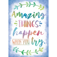 Watercolor Amazing Things Happen...-Poster