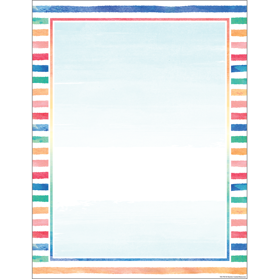 Watercolor Blank Chart Inspiring Young Minds To Learn