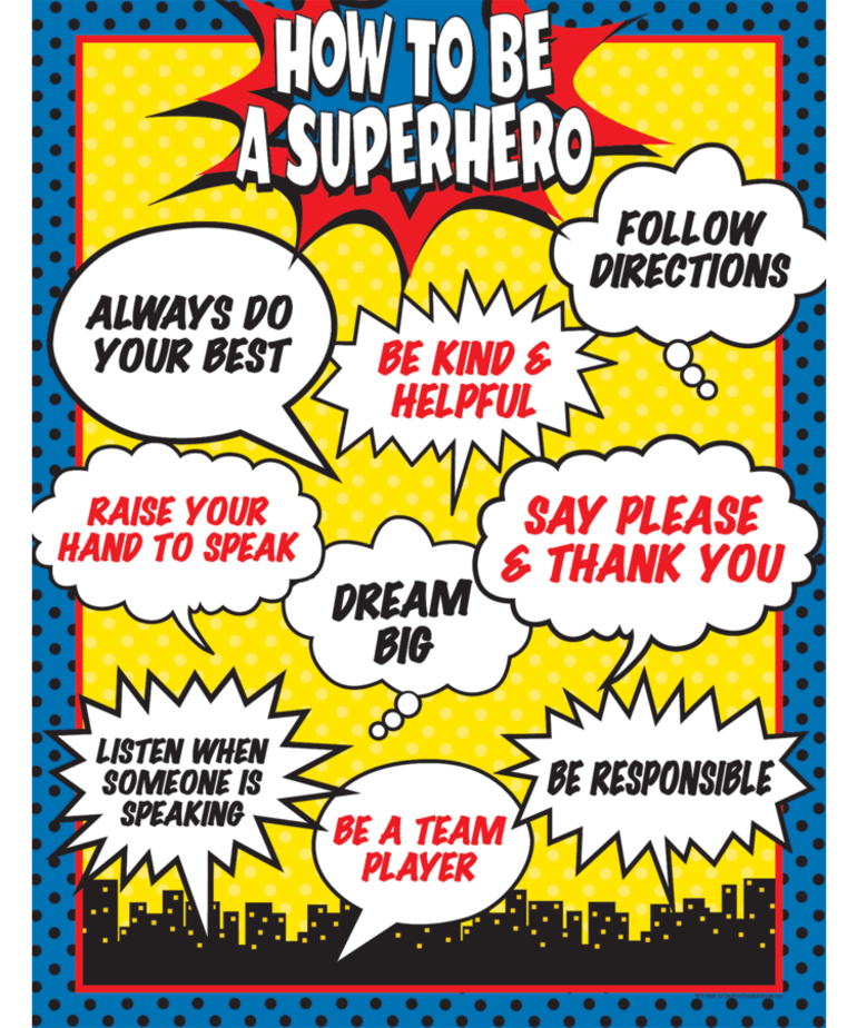 How to be a Superhero Chart