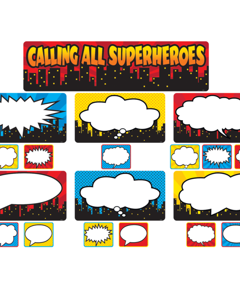 Calling All Superheros Mini Bulletin Board Set