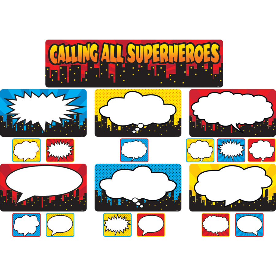 Calling All Superheros Mini Bulletin Board Set