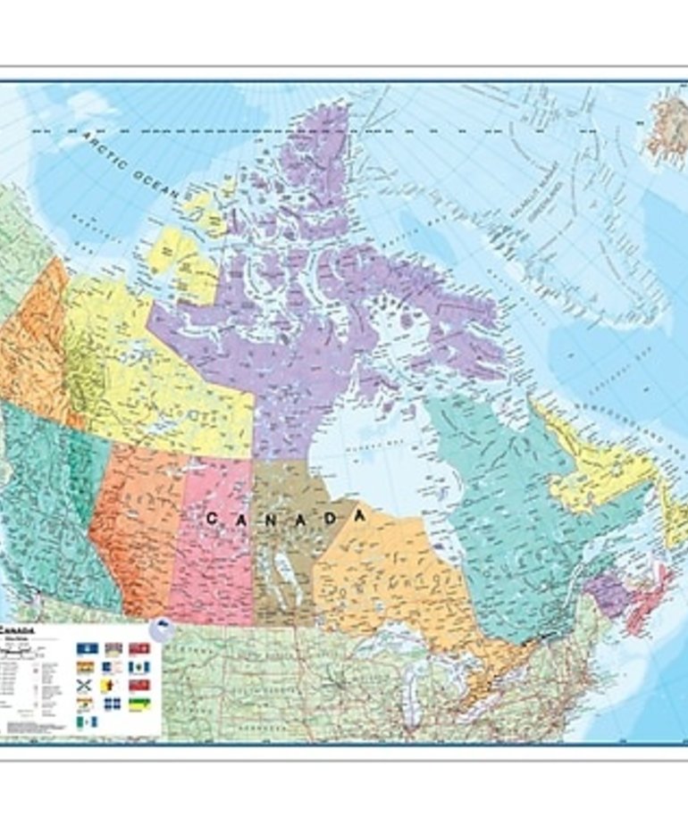 Laminated Canada Map